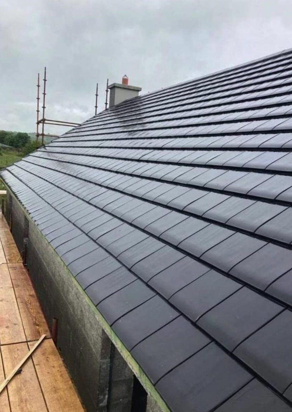 Newly tiled roof